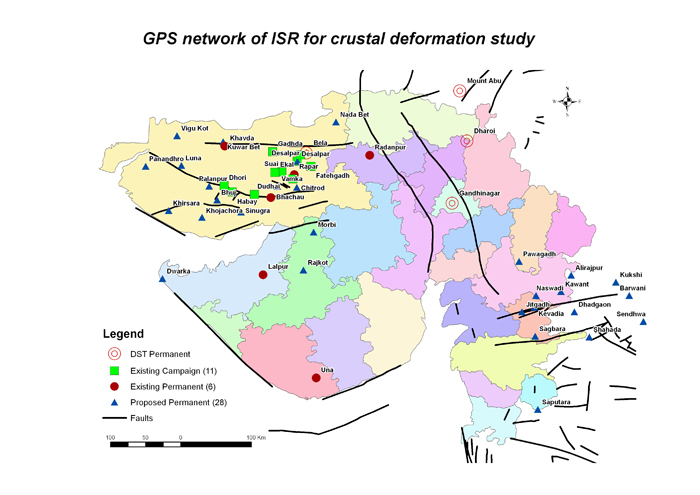 आई एस आर का जीपीएस नेटवर्क
